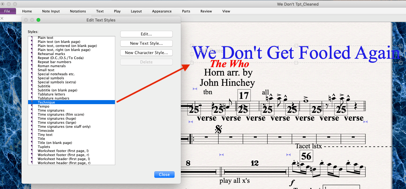 musical notation program red bars